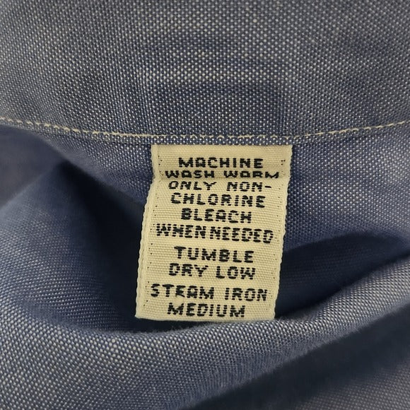 Ralph Lauren Blue Classic Fit Button Down Shirt Men’s Size 17.5 34-35