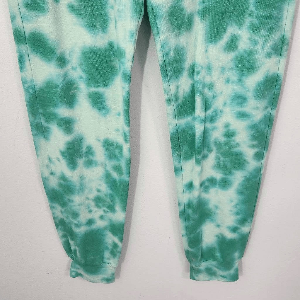Monrow Green Tie-Dye Joggers NWT Size Small Casual Tie-Dye Jogging Pants