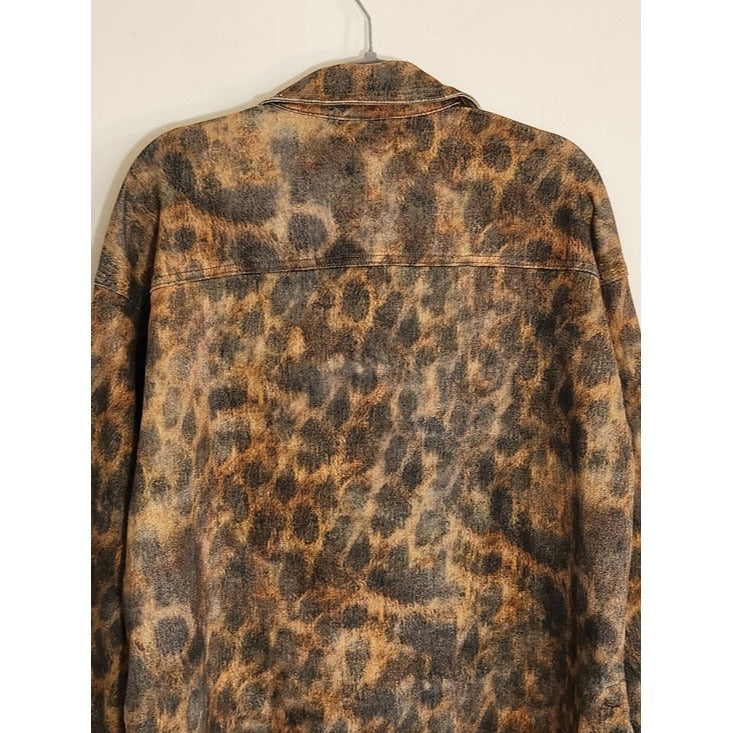 Fashion Nova Brown Leopard Print Shacket Size Medium NWT