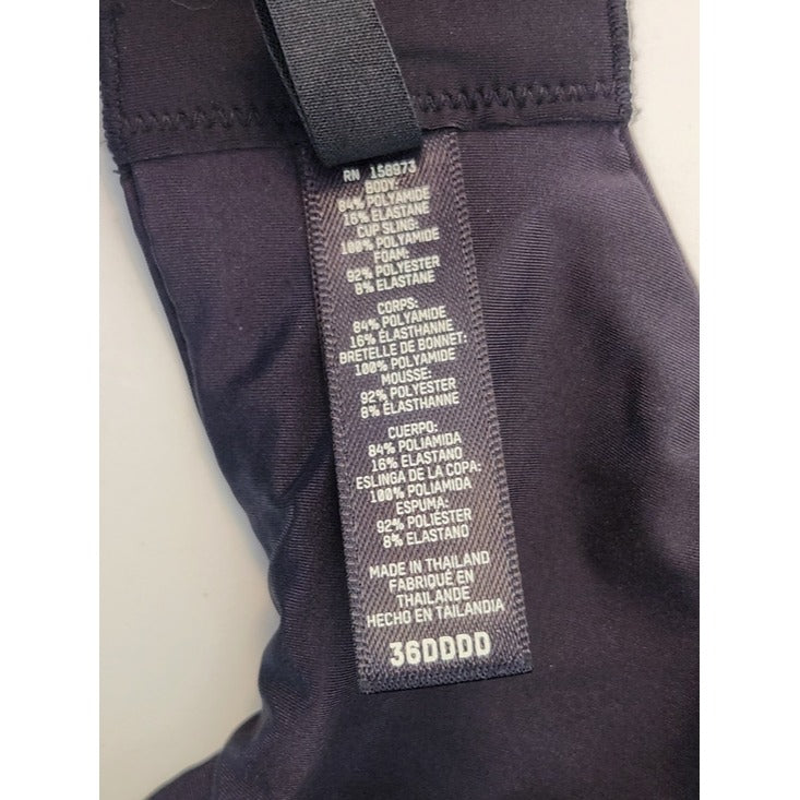 SKIMS Black Underwire Bra Size 36 DDDD