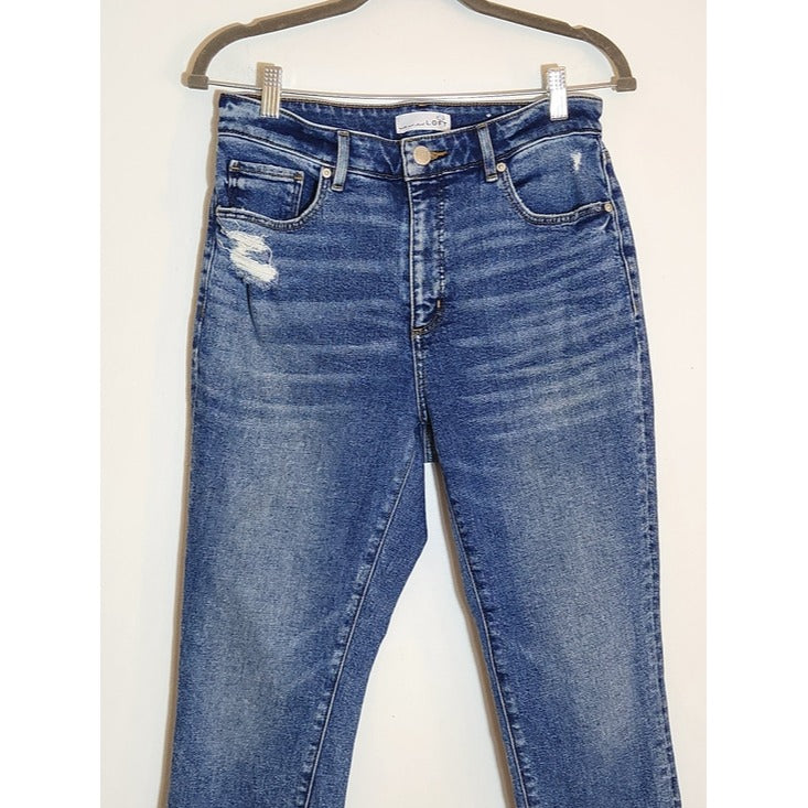 LOFT Curvy High Waist Straight Ankle Jeans Size 6