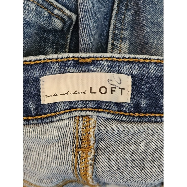 LOFT Curvy High Waist Straight Ankle Jeans Size 6