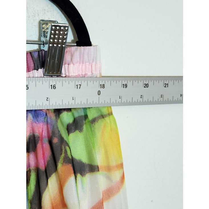 Afibi Colorful Watercolor Boho Maxi Skirt Size 3XL NWT