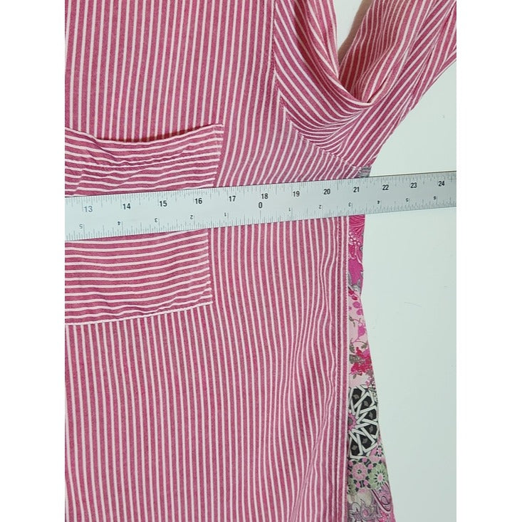 Intro Pink and White Stripe Button Down Shirt Size Large