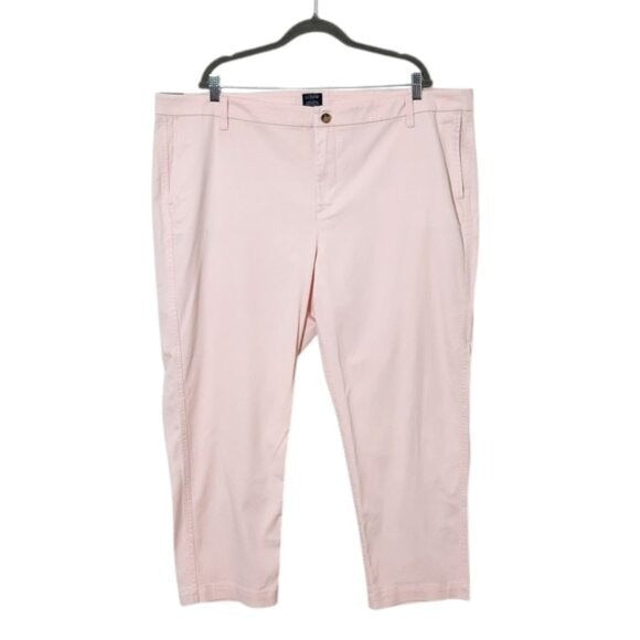 J. Crew Light Pink High-Rise Chino Pants NWT Sz 22 J. Crew Pink Girlfriend Chino