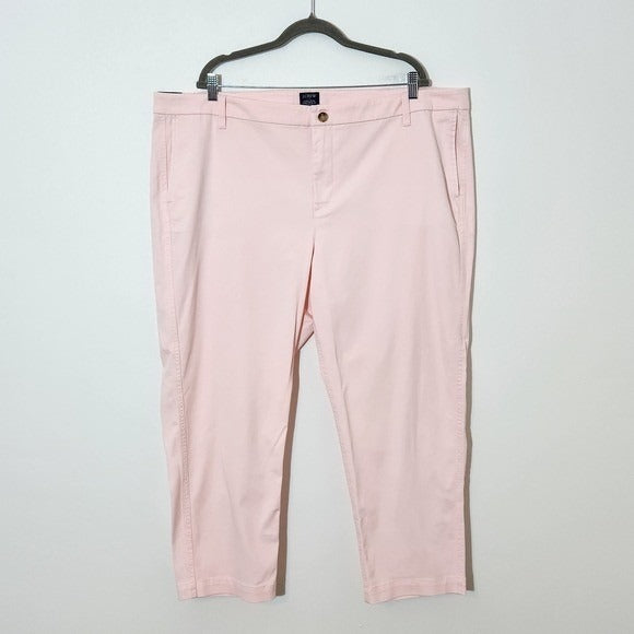 J. Crew Light Pink High-Rise Chino Pants NWT Sz 22 J. Crew Pink Girlfriend Chino