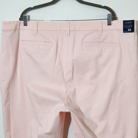 J. Crew Light Pink High-Rise Chino Pants NWT Sz 22 J. Crew Pink Girlfriend Chino