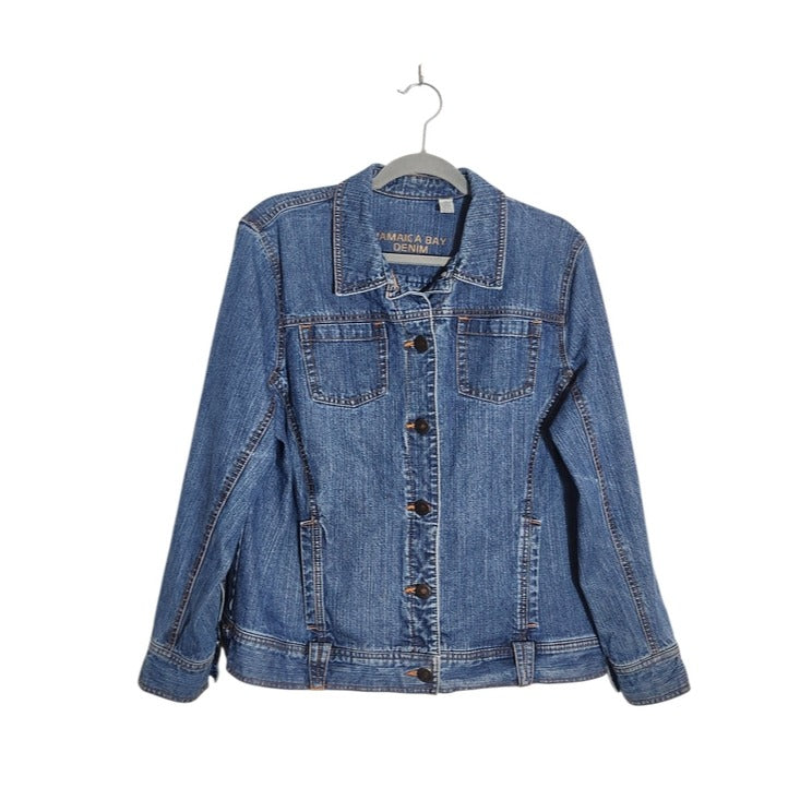 Jamaica Bay Medium Wash Denim Jacket Size 1X