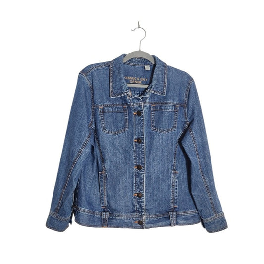 Jamaica Bay Medium Wash Denim Jacket Size 1X