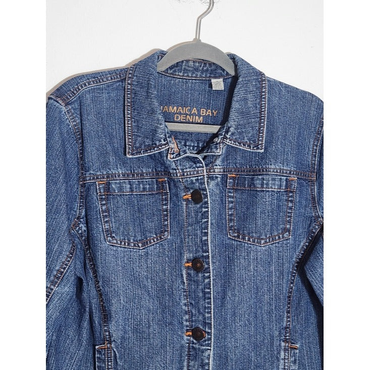 Jamaica Bay Medium Wash Denim Jacket Size 1X