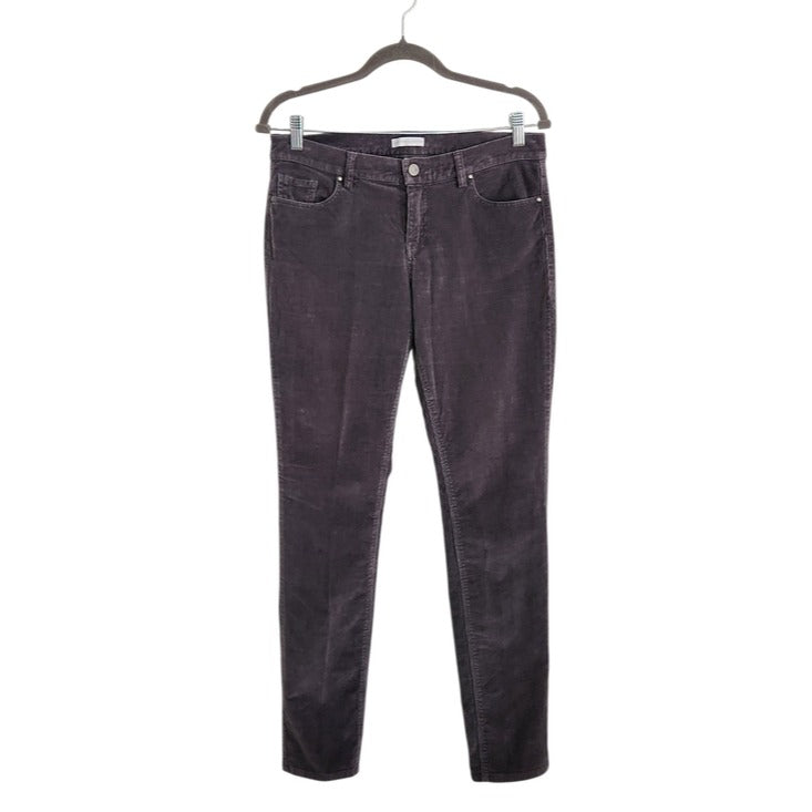 New York & Company Gray Corduroy Slim Leg Pants Size 6