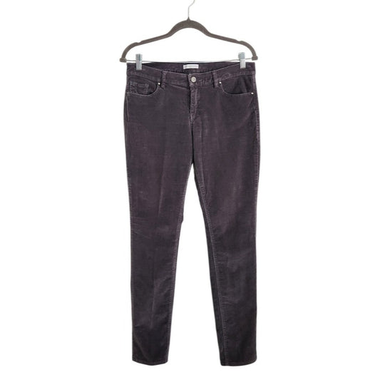 New York & Company Gray Corduroy Slim Leg Pants Size 6