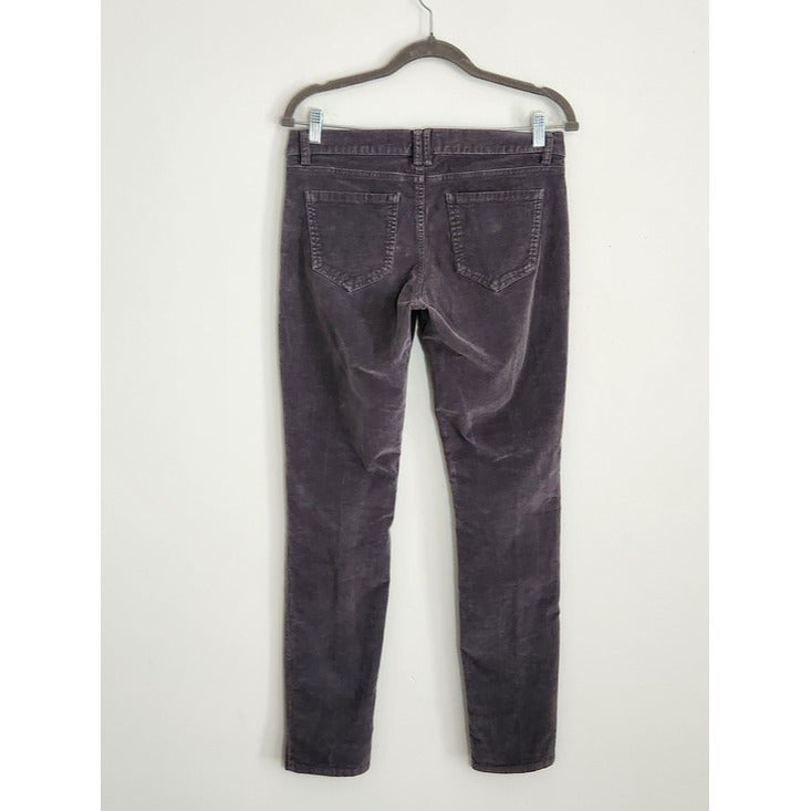New York & Company Gray Corduroy Slim Leg Pants Size 6