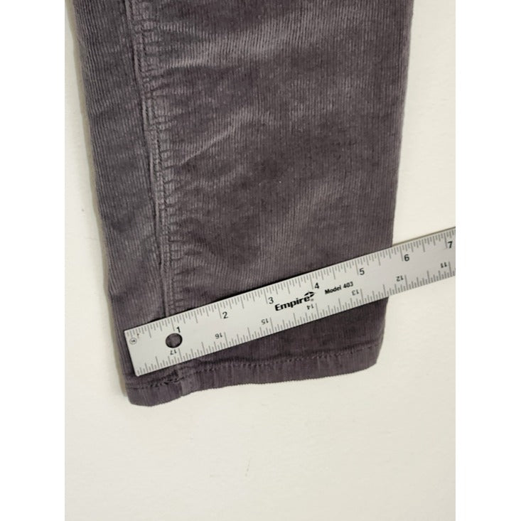 New York & Company Gray Corduroy Slim Leg Pants Size 6