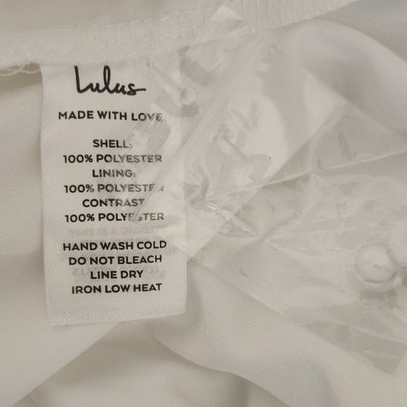 Lulus Sheer Sleeve Off the Shoulder Wedding Dress NWT Size Small