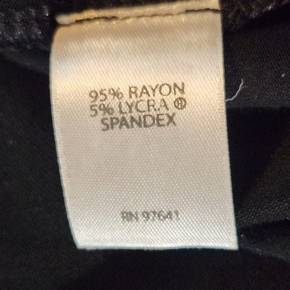 J. Jill Black and White Polka Dot V-Neck Top Size XL Tall