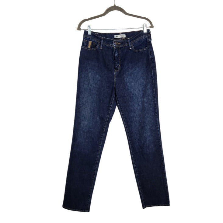 Levi's Womens 512 Perfectly Slimming Dark Wash Straight Leg Jeans Size 12