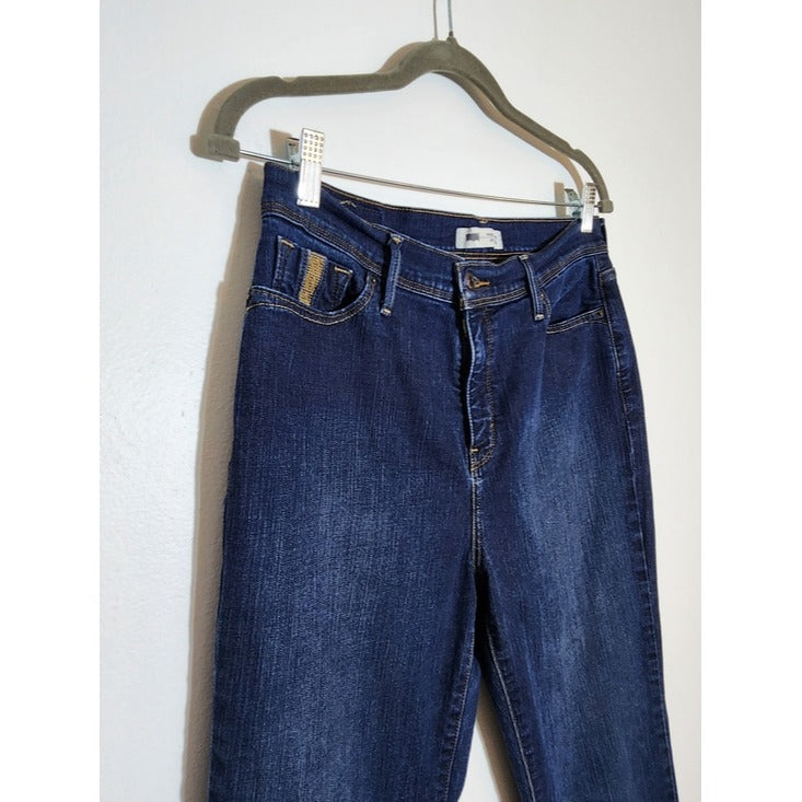Levi's Womens 512 Perfectly Slimming Dark Wash Straight Leg Jeans Size 12