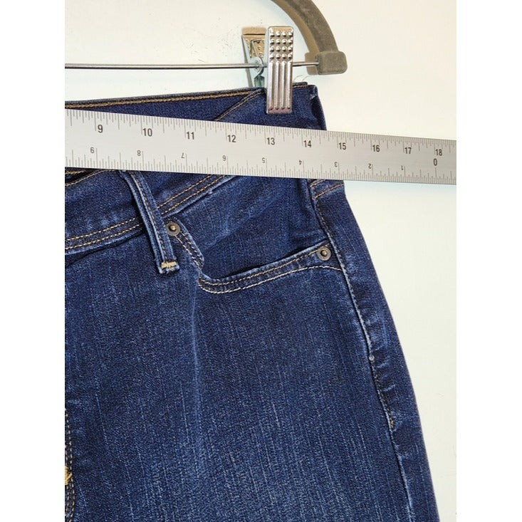 Levi's Womens 512 Perfectly Slimming Dark Wash Straight Leg Jeans Size 12