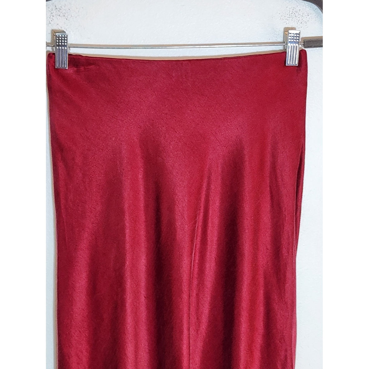Fifteen Twenty Burgundy Midi Skirt with Slit Size Small