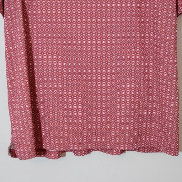 Walter Hagen Pink Golf Polo Shirt Size XL Preppy Pink Print Polo