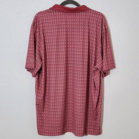Walter Hagen Pink Golf Polo Shirt Size XL Preppy Pink Print Polo