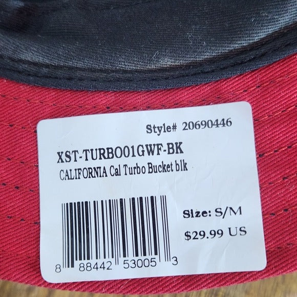 47 Brand California Republic Black Bucket Hat NWT Size Small/Medium