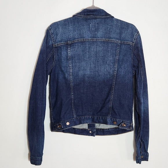 GAP Womens Cropped Trucker Denim Jacket Size Medium
