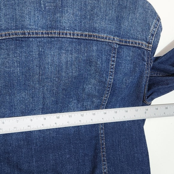 GAP Womens Cropped Trucker Denim Jacket Size Medium