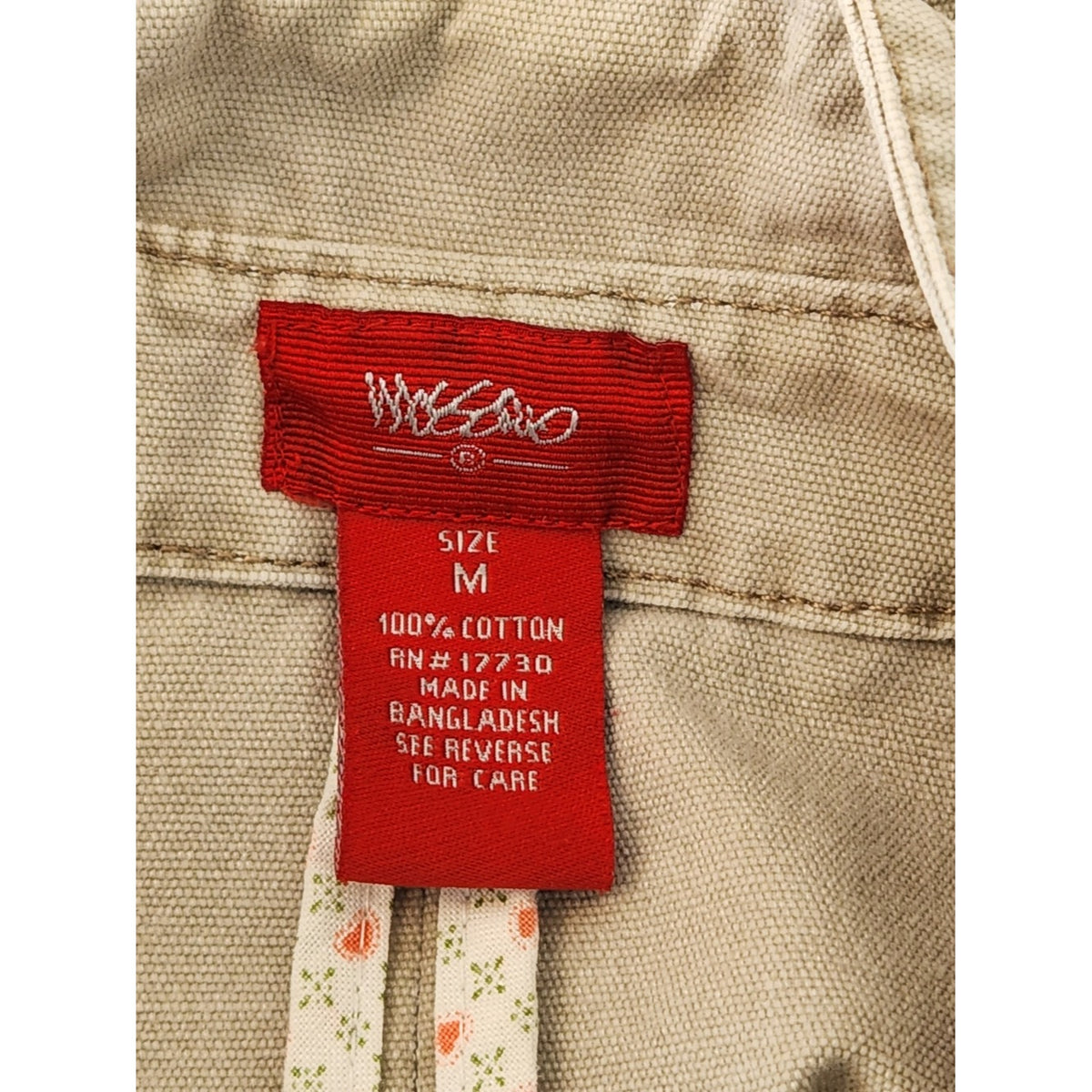 Mossimo Beige Button Up Jean Jacket Size Medium Flaw