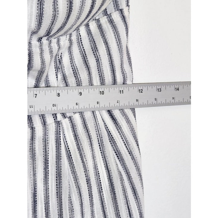 Derek Heart Womens White and Black Stripe Boho Strapless Jumpsuit Size Medium