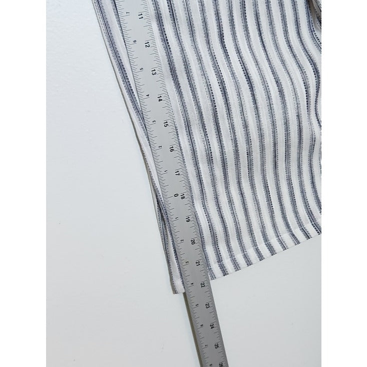 Derek Heart Womens White and Black Stripe Boho Strapless Jumpsuit Size Medium