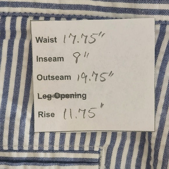 Jos. A. Bank Men's Blue Striped Seersucker Shorts Size 36 Preppy Blue Shorts