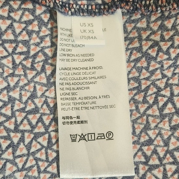 Maeve by Anthropologie Navy Print Mini Dress Size XS