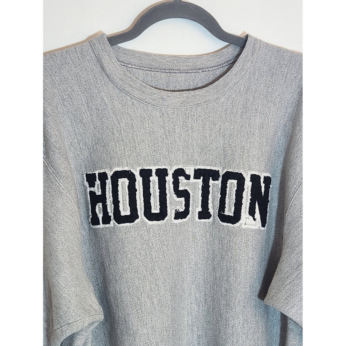 Champion Houston Logo Gray Sweatshirt Size Medium