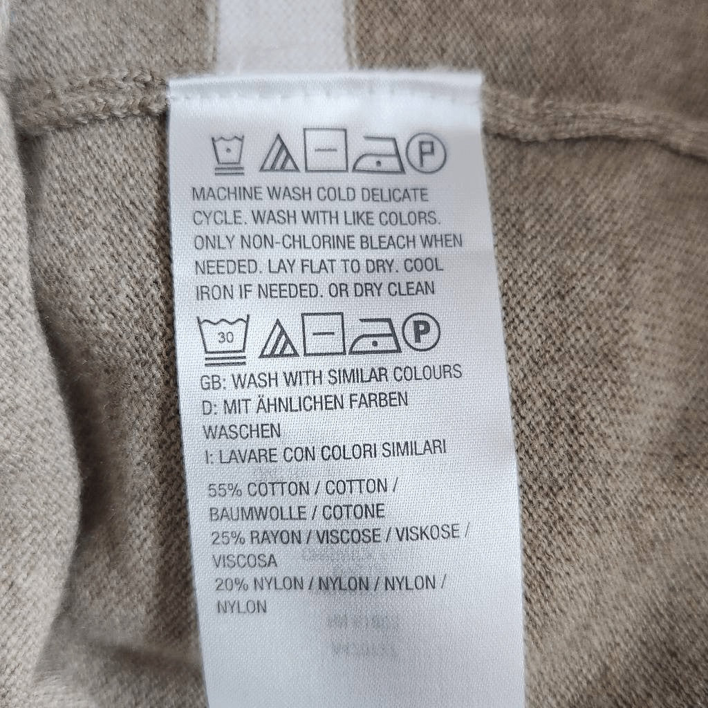 D&Co. Brown and White Stripe Sweater Size XXS Brown Striped Sweater