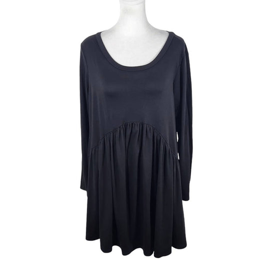 Sun & Moon Black Long Sleeve Dress Size Medium Black Babydoll Mini Dress