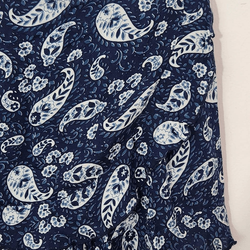 Patrons of Peace Navy Boho Skorts Size Small NWT Dark Blue Paisley Shorts
