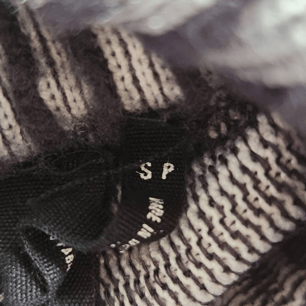 Out From Under Black Striped Dolman Sleeve Sweater Size Small Fuzzy Sweater