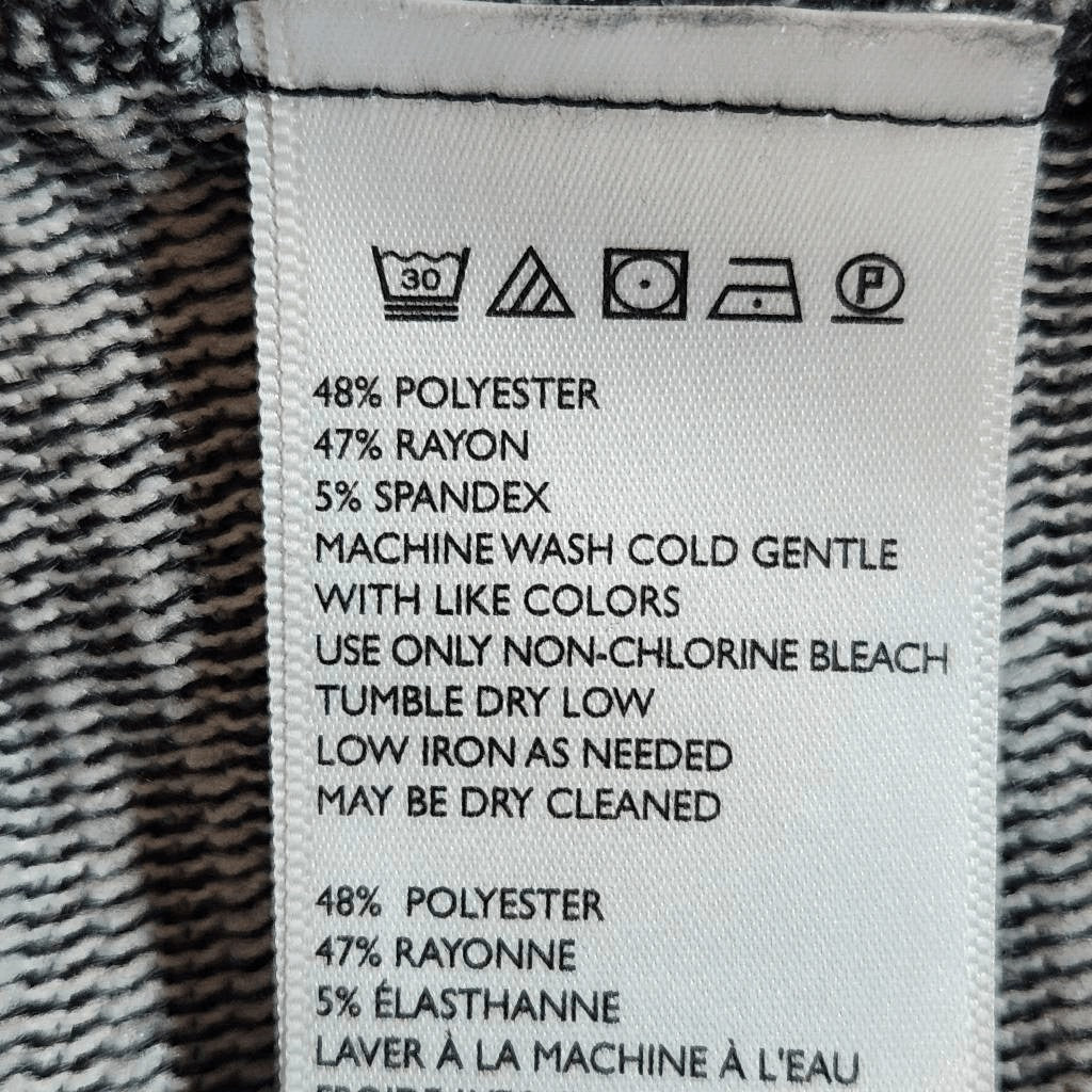 Out From Under Black Striped Dolman Sleeve Sweater Size Small Fuzzy Sweater