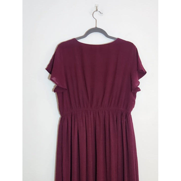Lulus Women’s Burgundy Formal Maxi Dress Size 1XL NWT Wedding Guest Dress