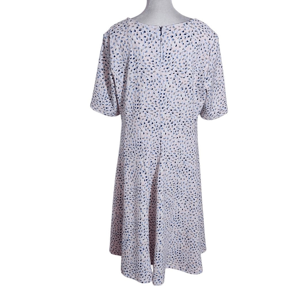 Shelby & Palmer Pink Print A-Line Dress Size 14 Wedding Guest Dress