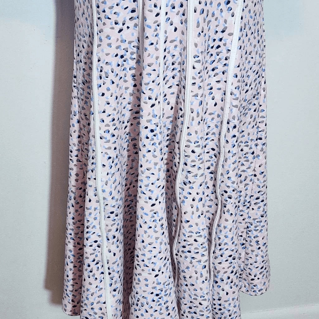 Shelby & Palmer Pink Print A-Line Dress Size 14 Wedding Guest Dress