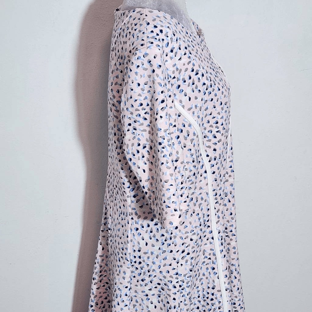 Shelby & Palmer Pink Print A-Line Dress Size 14 Wedding Guest Dress
