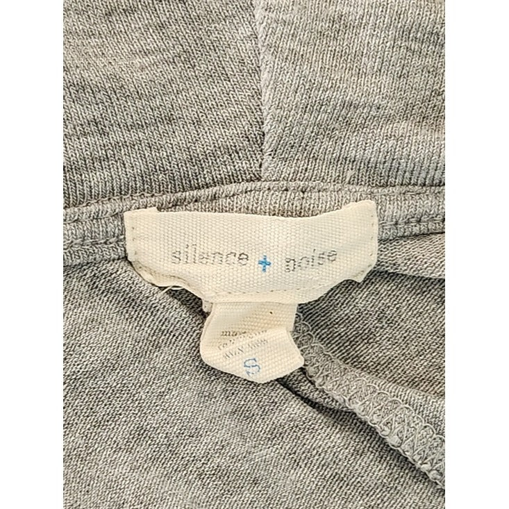Silence + Noise Gray Cowl Neck Tunic with Handkerchief Hem Size Small