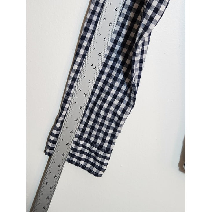 Sonoma Mens Navy and White Gingham Check Button Down Shirt Size XL