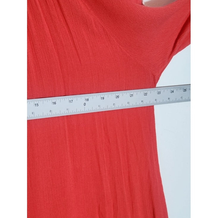 Indigo Soul Coral Asymmetrical Lace Trim Tunic Size Large NWT