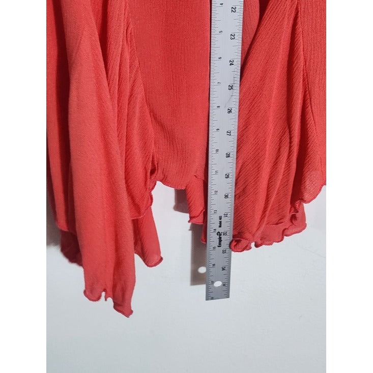 Indigo Soul Coral Asymmetrical Lace Trim Tunic Size Large NWT