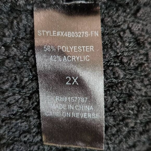 Fashion Nova Black Popcorn Knit Long Sleeve Sweater with Button Accents Size 2X