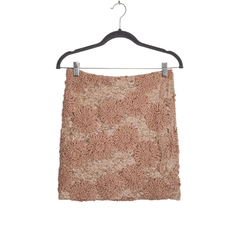 Francesca's Blush Pink Sequin Textured Mini Skirt Size Medium